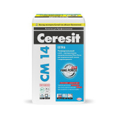 Клей для керамической плитки и керамогранита Ceresit (Церезит) CM 14 Extra 25 кг