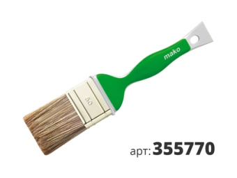 МАКО кисть флейцевая Soft Grip, смесь полиэстер (Hollester) и натуральной щетины 355770