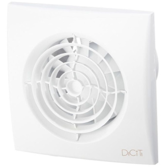 Вытяжной вентилятор DiCiTi (Дикити) Aura с обратным клапаном осевой 155х155 мм d100 мм Белый