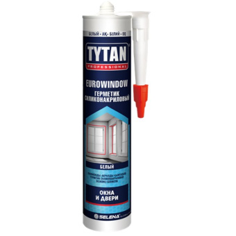 Герметик силиконакриловый Tytan (Титан) Professional eurowindow окна и двери белый (77660) 280 мл