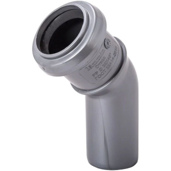 Отвод Lammin (Ламмин) d32 мм 45° пластиковый для внутренней канализации (Lm35040003245)